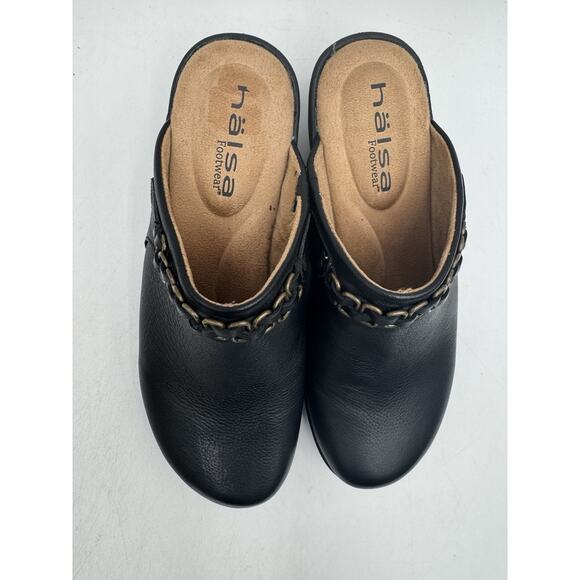 Halsa CHLOE Women's NEW Dress Slip On Shoe Black Leather US Size 6 Medium - Picture 6 of 11